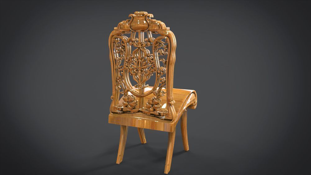 Classic Ornament Chair 3D print model_12
