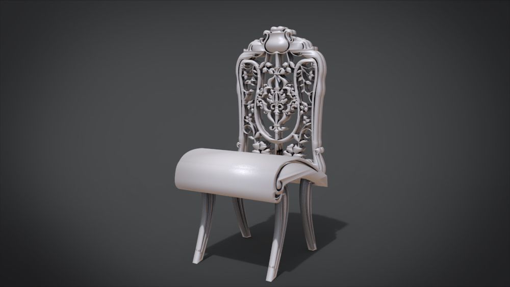 Classic Ornament Chair 3D print model_24