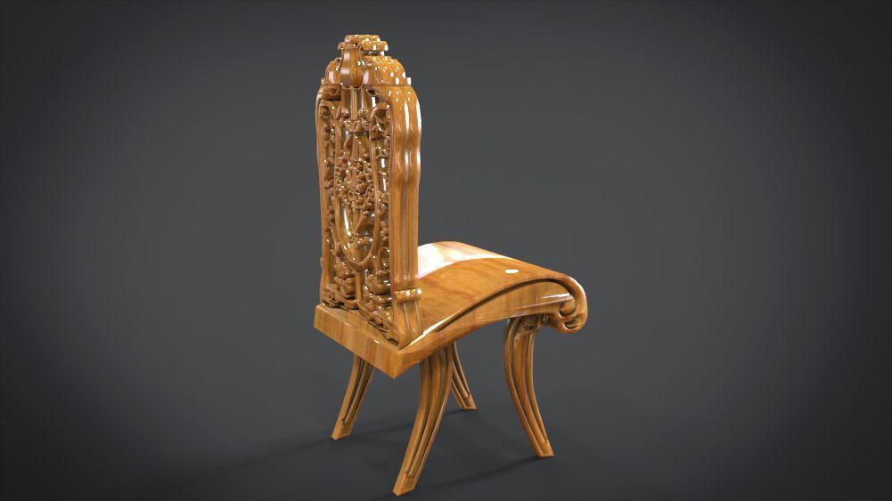 Classic Ornament Chair 3D print model_10