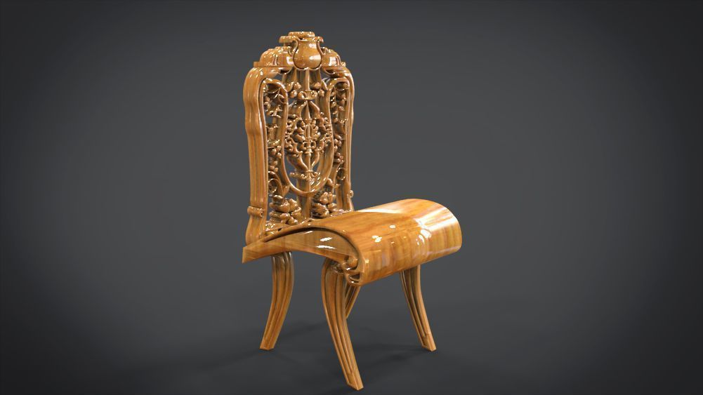 Classic Ornament Chair 3D print model_13