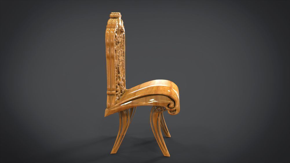 Classic Ornament Chair 3D print model_9