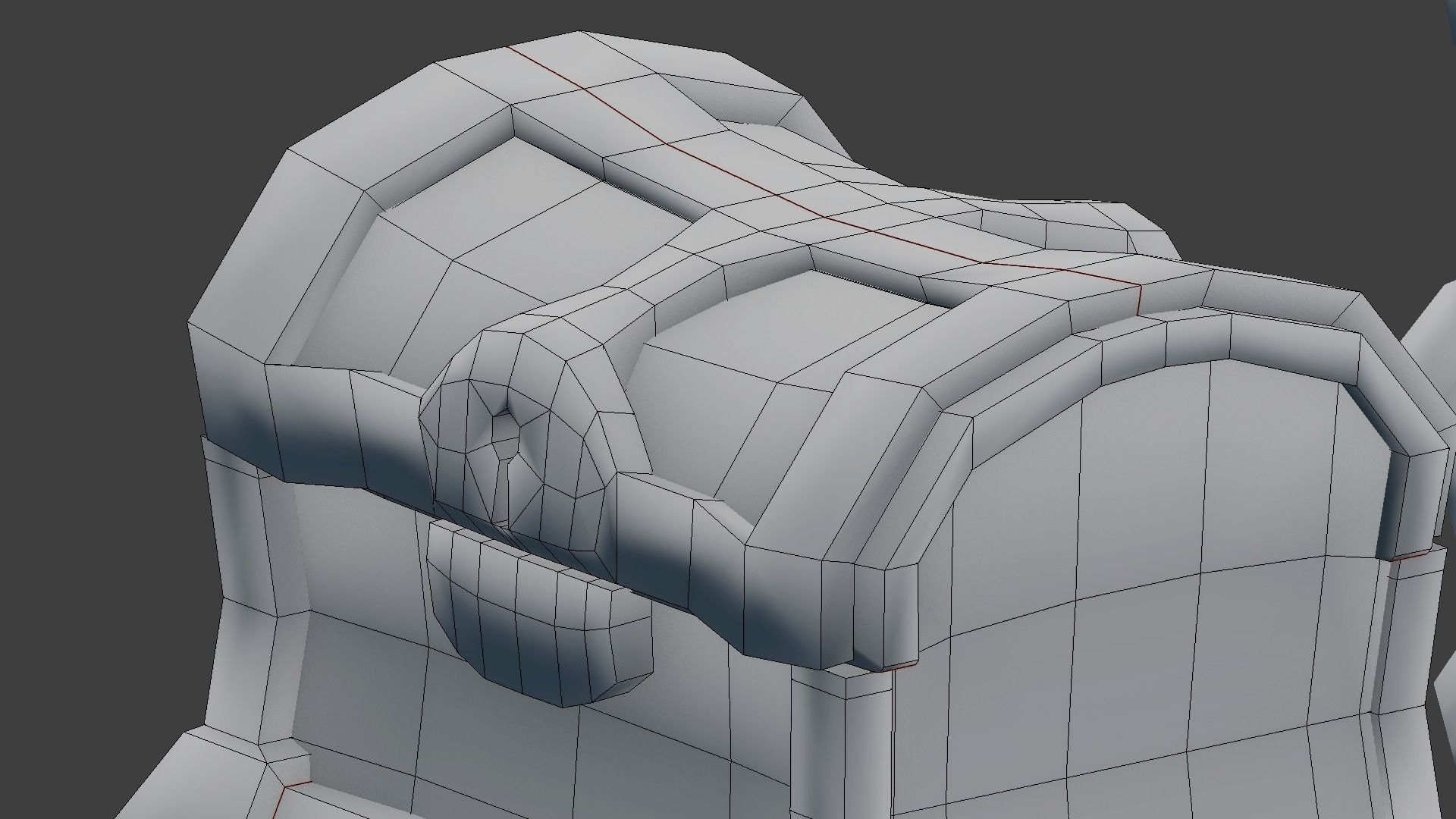 low polygon treasure chest for games 3D Model Collection_10