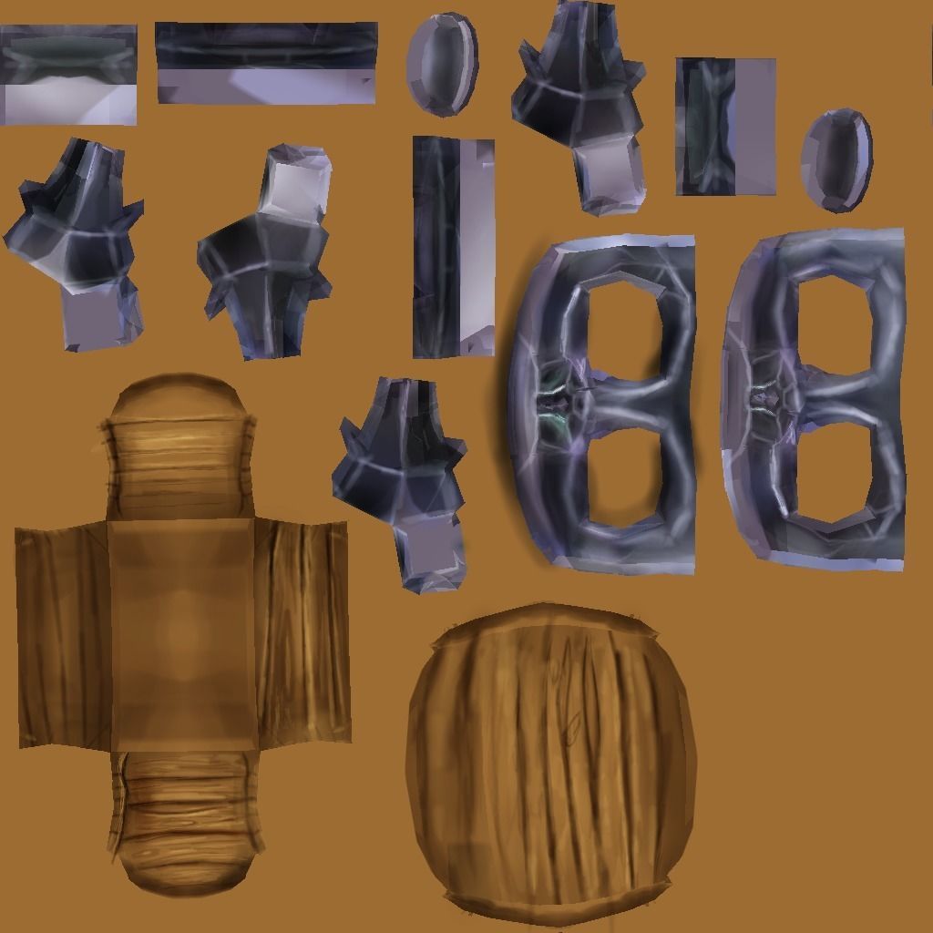 low polygon treasure chest for games 3D Model Collection_6