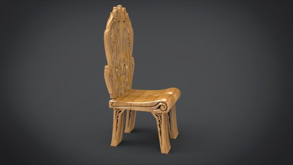 Classic Mandala Chair 3D print model_11