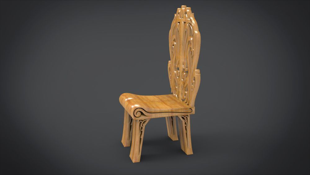 Classic Mandala Chair 3D print model_3