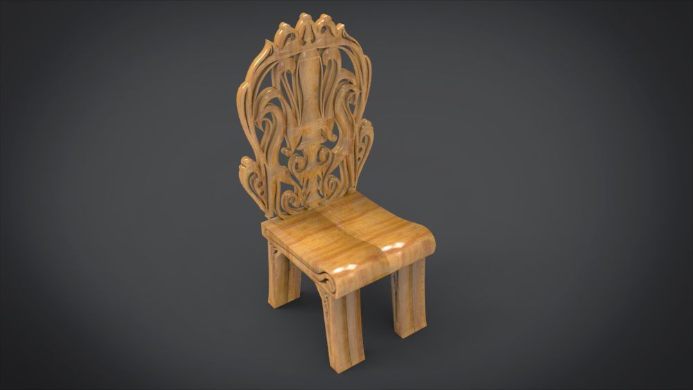 Classic Mandala Chair 3D print model_19