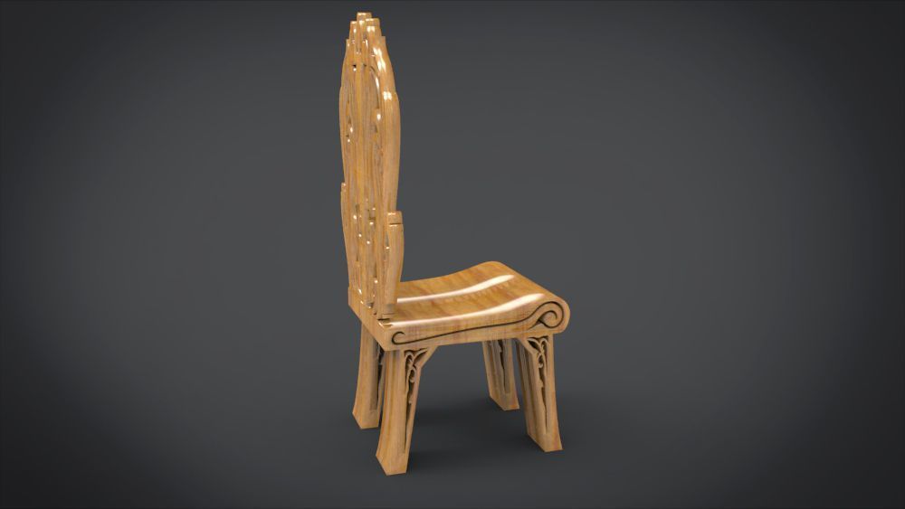 Classic Mandala Chair 3D print model_10