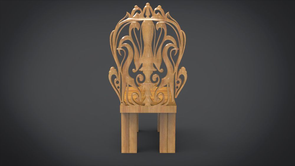 Classic Mandala Chair 3D print model_8