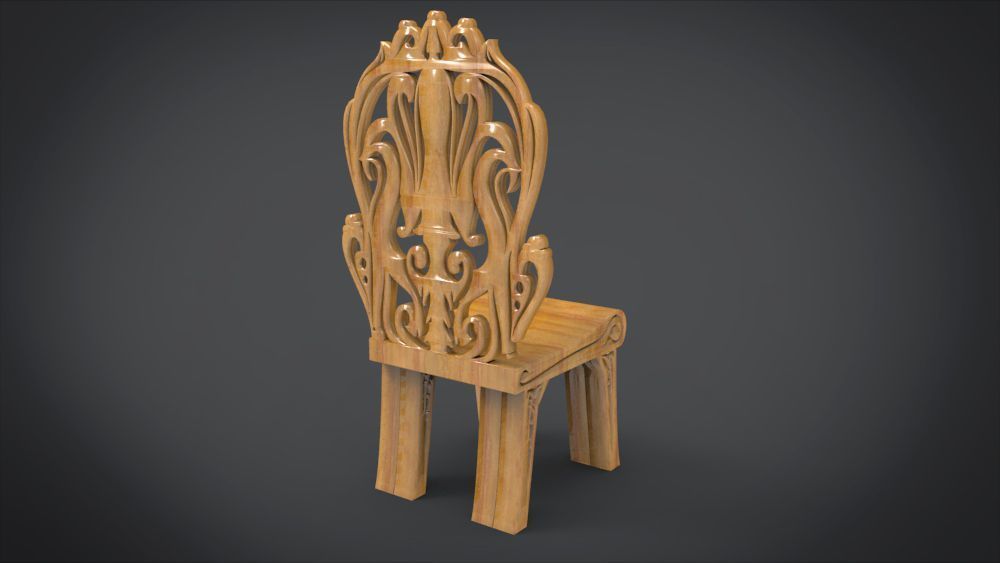 Classic Mandala Chair 3D print model_9