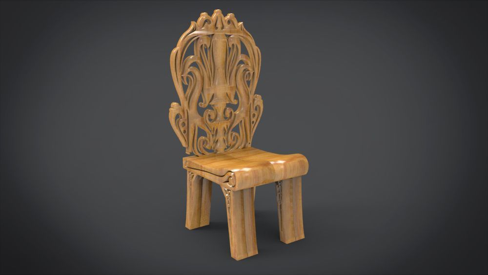 Classic Mandala Chair 3D print model_7