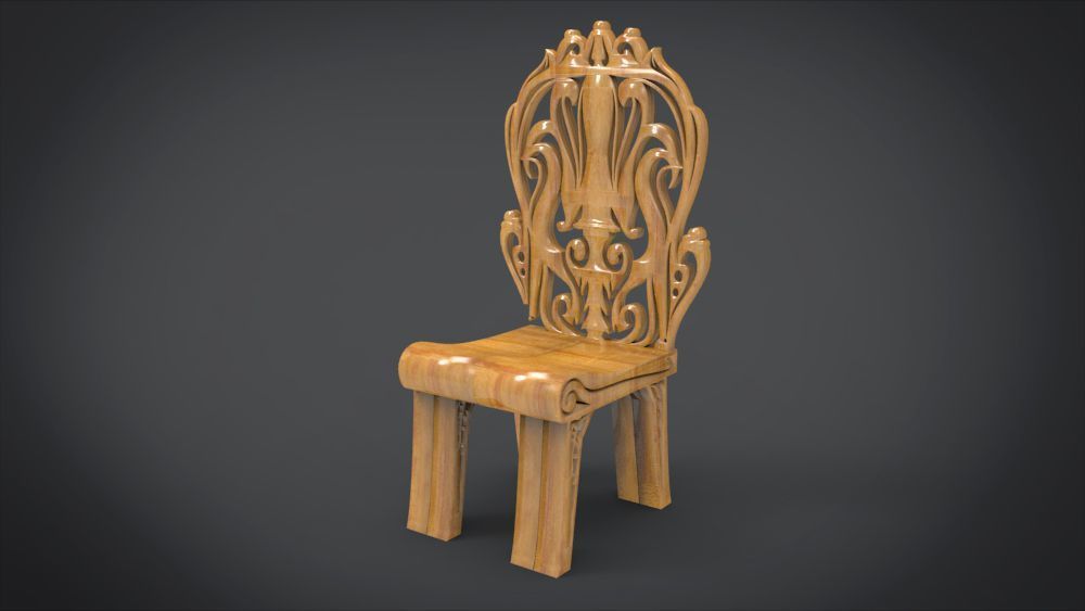Classic Mandala Chair 3D print model_4