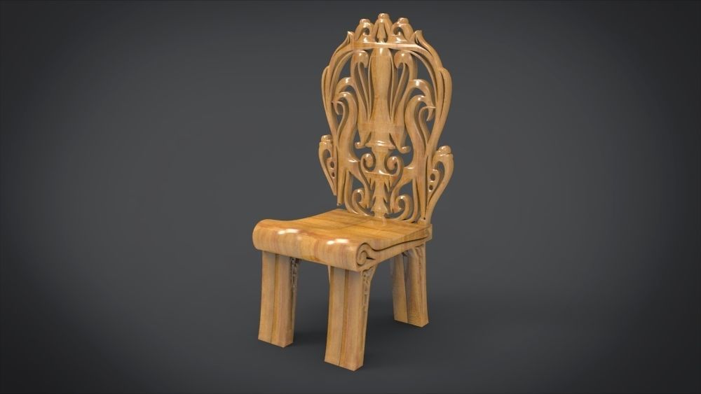 Classic Mandala Chair 3D print model_1