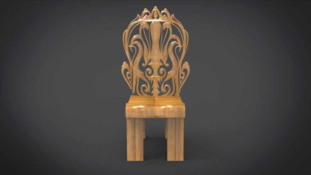 Classic Mandala Chair 3D print model_5