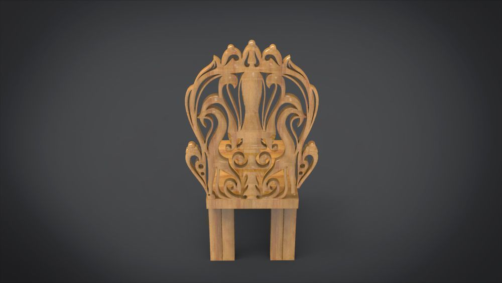 Classic Mandala Chair 3D print model_17