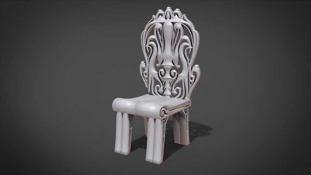 Classic Mandala Chair 3D print model_32
