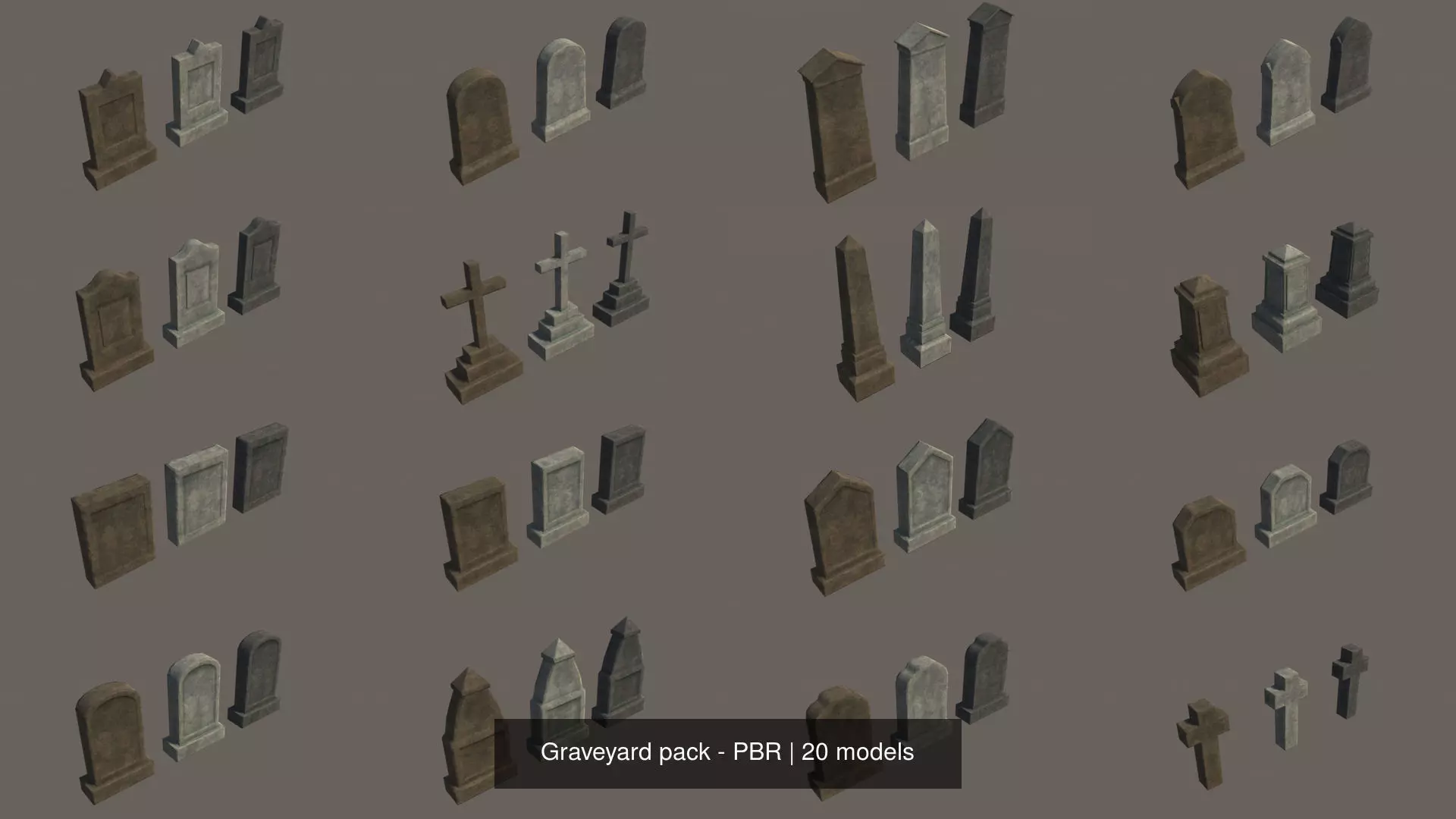 Graveyard pack - PBR 3D Model Collection_2