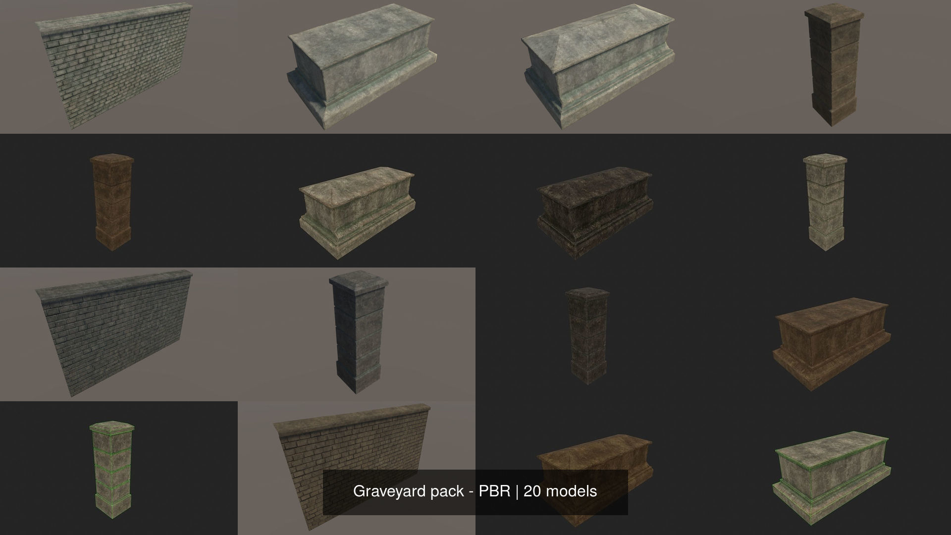 Graveyard pack - PBR 3D Model Collection_5