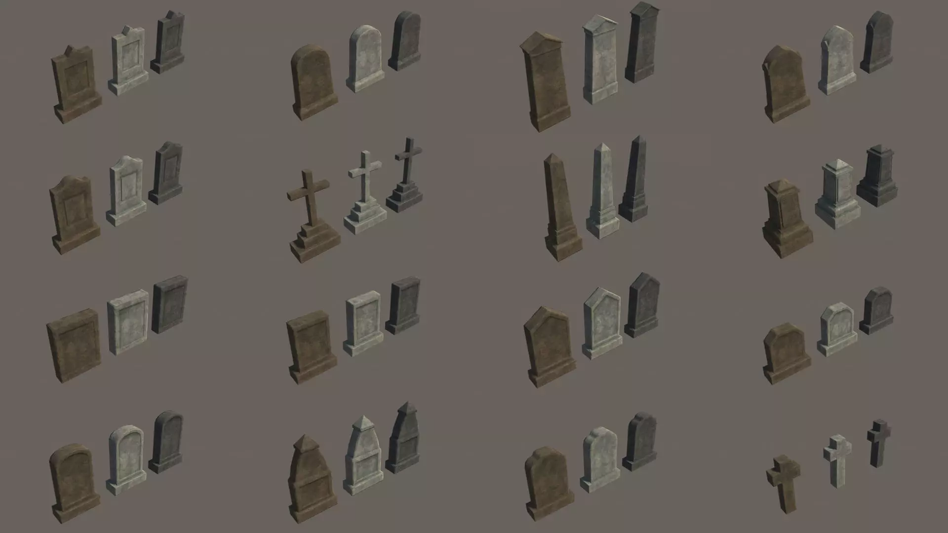 Graveyard pack - PBR 3D Model Collection_0