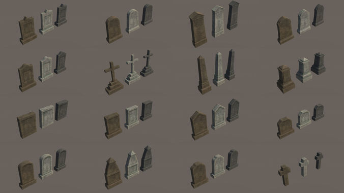 Graveyard pack - PBR 3D Model Collection