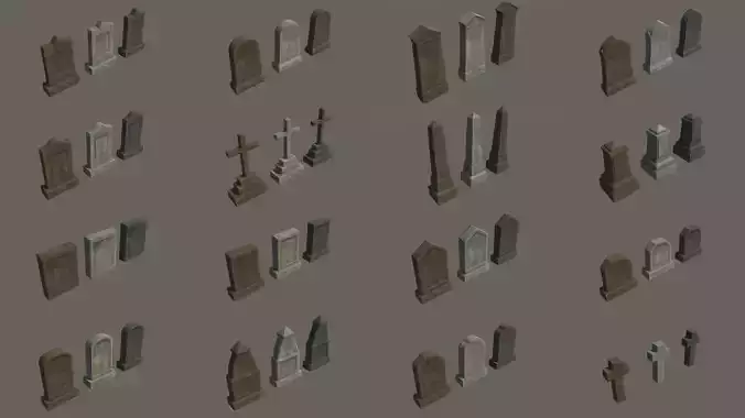 Graveyard pack - PBR 3D Model Collection