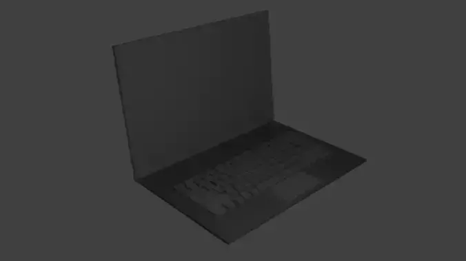 Laptop without textures 3D print model