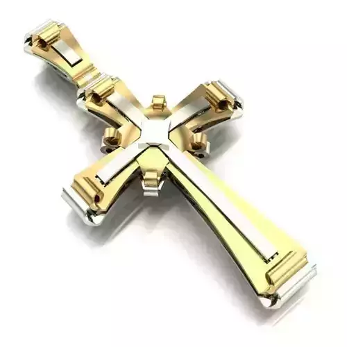CROSS gold and silver pendant