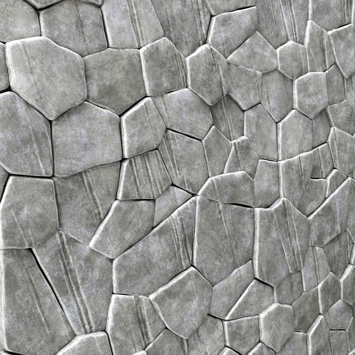 Panel stone rock decorative 3D model_1