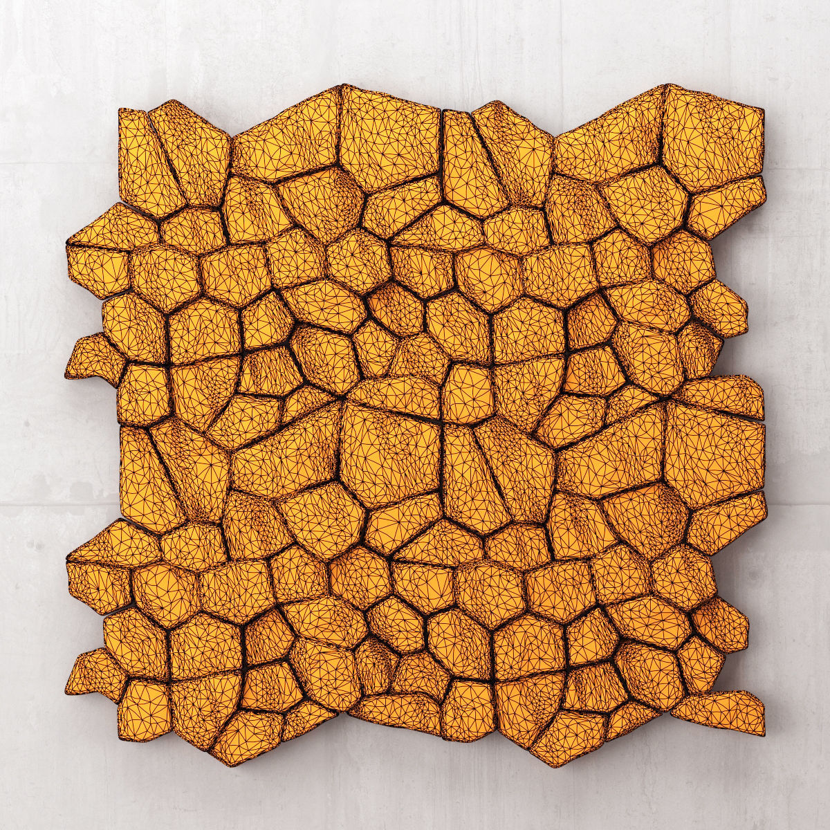 Panel stone rock decorative 3D model_4