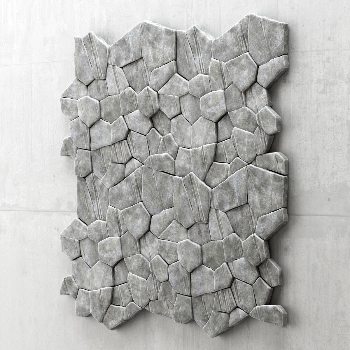 Panel stone rock decorative 3D model_2