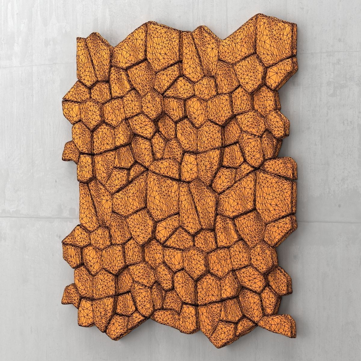 Panel stone rock decorative 3D model_6