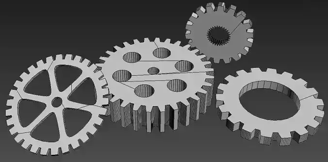Rotary wheels 3D model