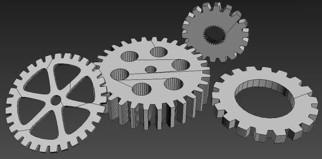 Rotary wheels 3D model_0