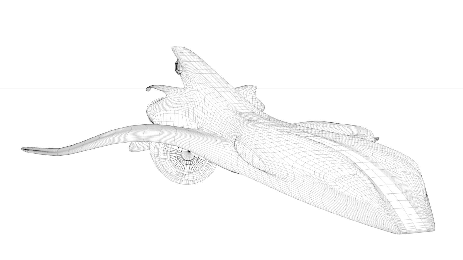 Aerodynamic spaceship 3D model_12