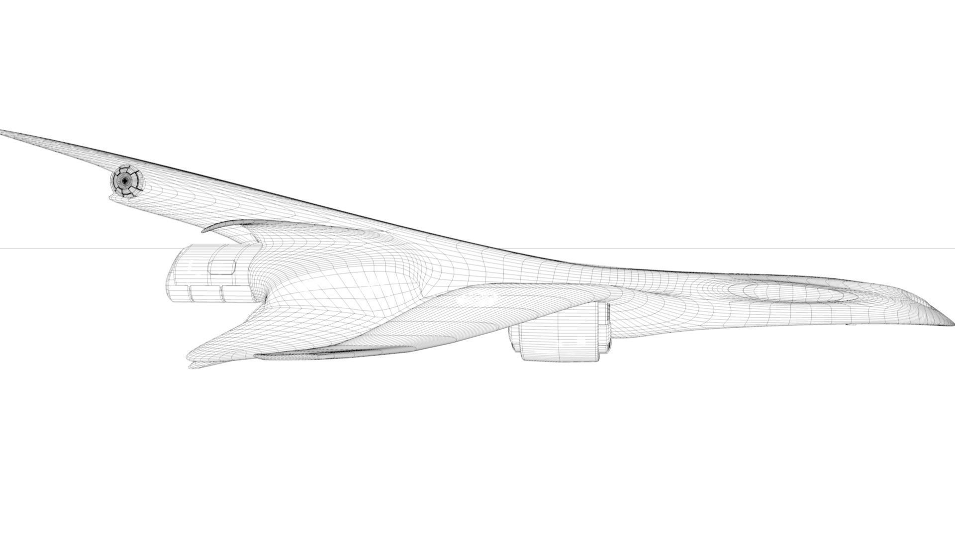 Aerodynamic spaceship 3D model_11