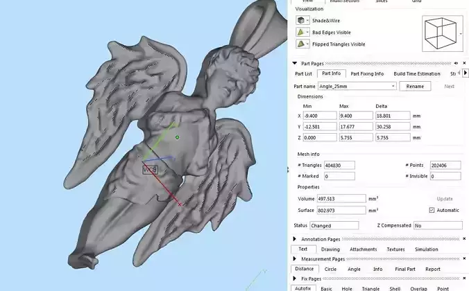 Angle Shiny gold Pandant 