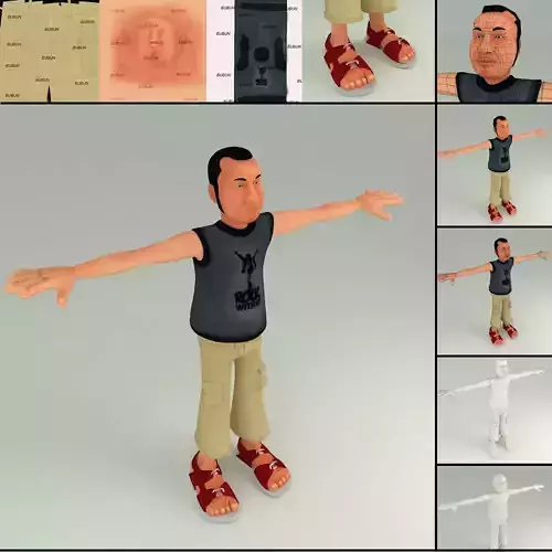 3D BOSS BUBUN LOW POLYGON  CHARACTER