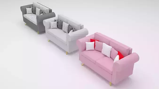 Two Seater Sofa with Soft Cushions 