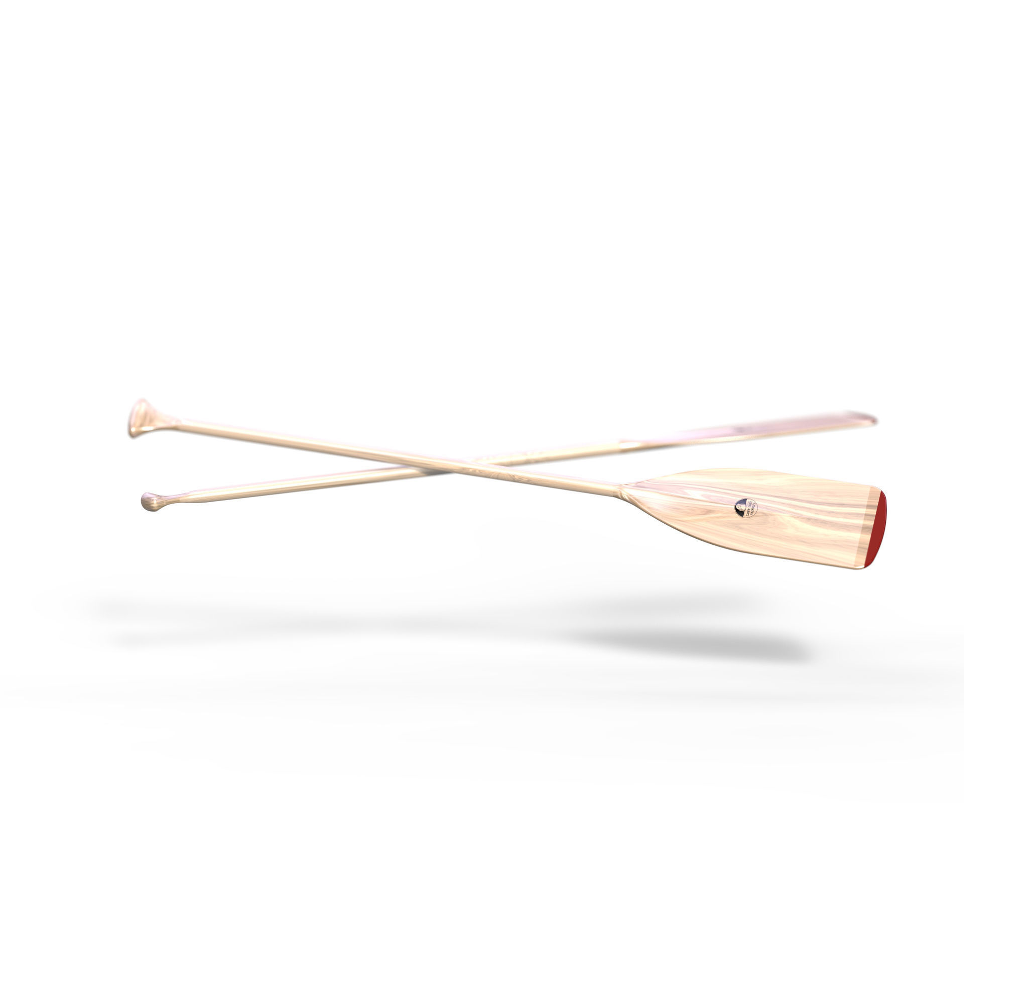 Wooden Paddle Oar for Rowing Boat  3D model_2