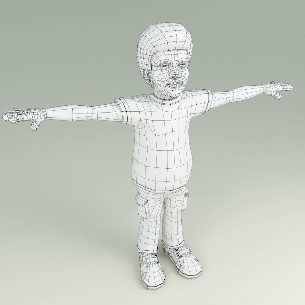 3D CHILLING CHANDRA LOW POLYGON CHARACTER Low-poly 3D model_4