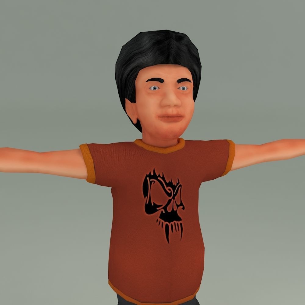 3D CHILLING CHANDRA LOW POLYGON CHARACTER Low-poly 3D model_20