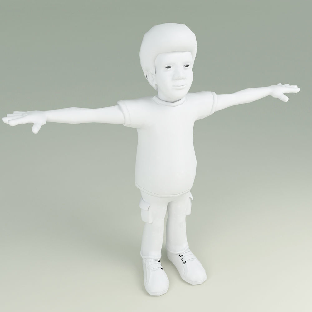 3D CHILLING CHANDRA LOW POLYGON CHARACTER Low-poly 3D model_5