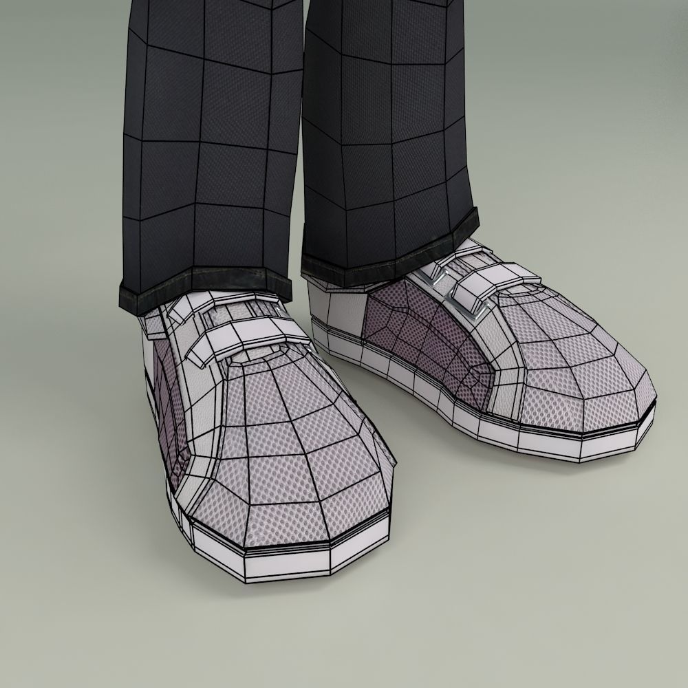 3D CHILLING CHANDRA LOW POLYGON CHARACTER Low-poly 3D model_12