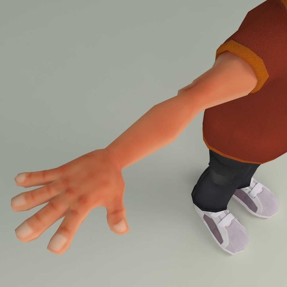 3D CHILLING CHANDRA LOW POLYGON CHARACTER Low-poly 3D model_17