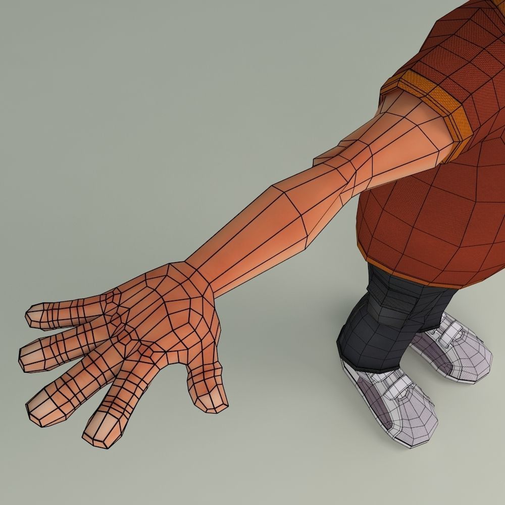 3D CHILLING CHANDRA LOW POLYGON CHARACTER Low-poly 3D model_18