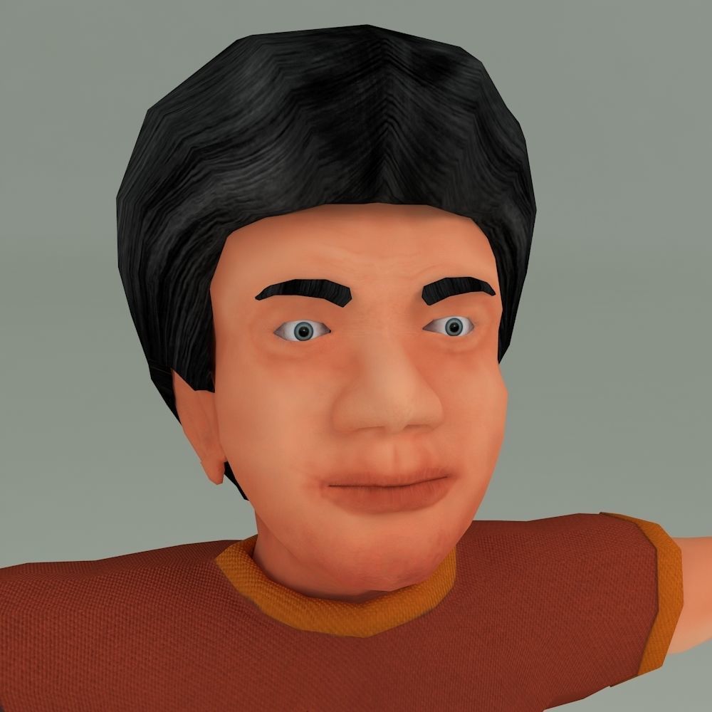 3D CHILLING CHANDRA LOW POLYGON CHARACTER Low-poly 3D model_15