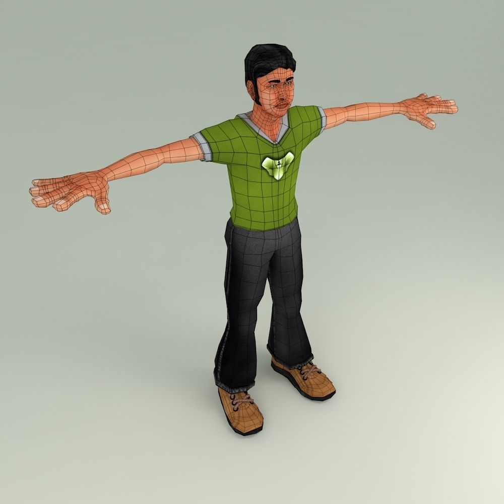 3D DEEP LOW POLY CHARACTER Low-poly 3D model_1