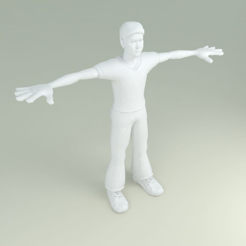 3D DEEP LOW POLY CHARACTER Low-poly 3D model_5
