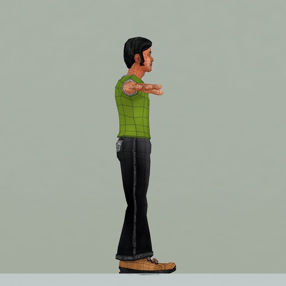 3D DEEP LOW POLY CHARACTER Low-poly 3D model_7