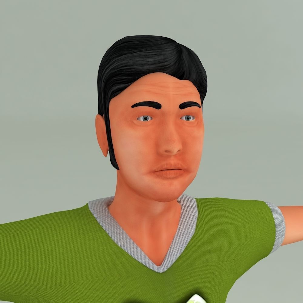 3D DEEP LOW POLY CHARACTER Low-poly 3D model_10