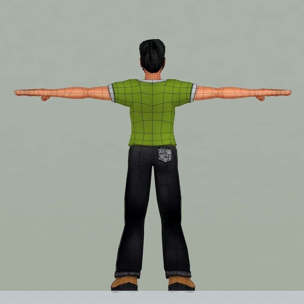 3D DEEP LOW POLY CHARACTER Low-poly 3D model_9